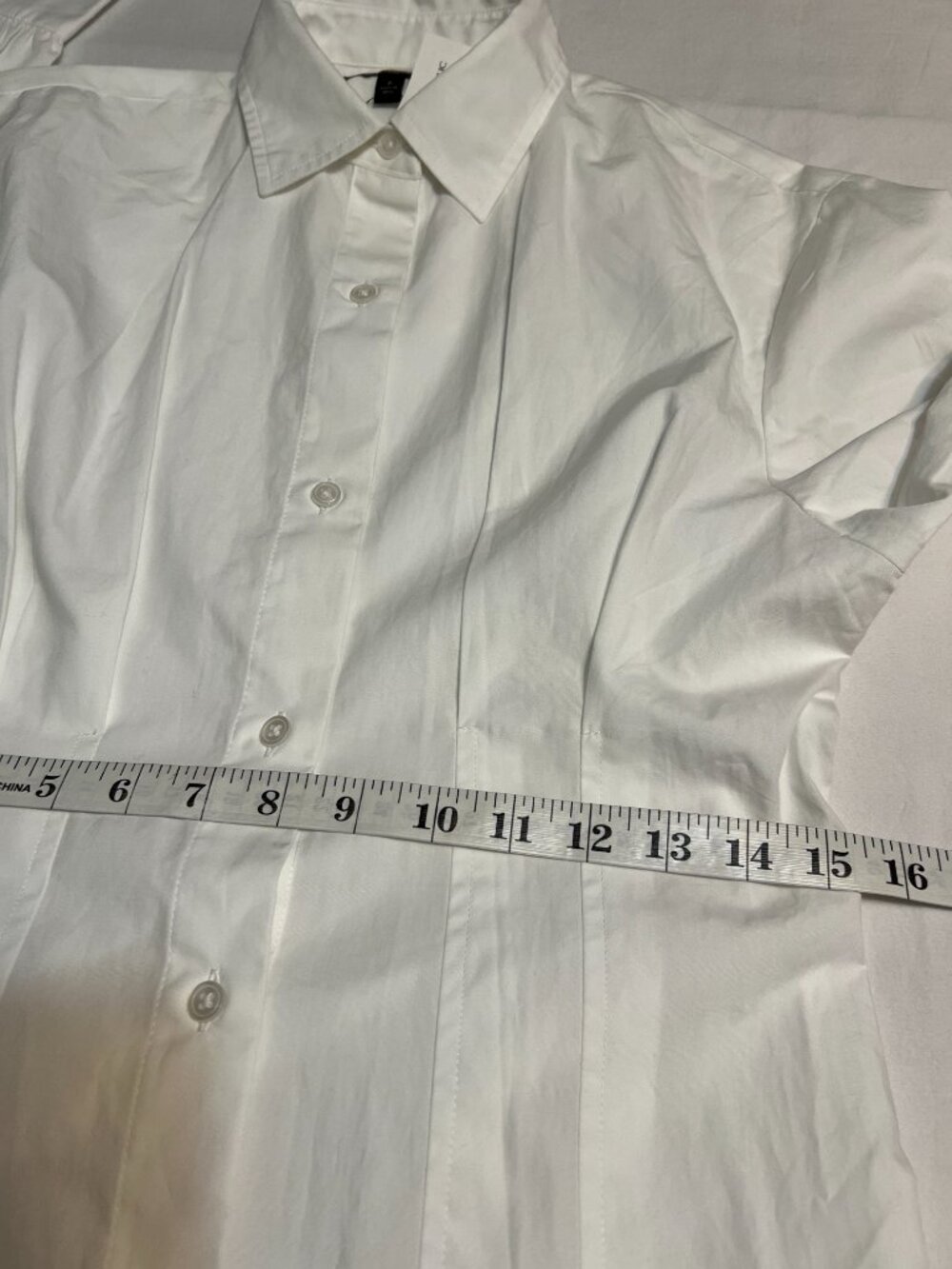 NWT Banana Republic White Cotton Shirt Dress Womens Size 6 Button Front Midi - Picture 9 of 11
